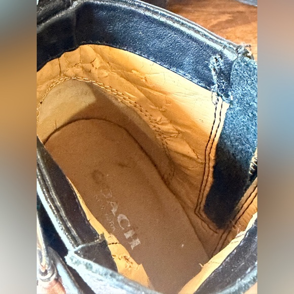 Coach Prudence Ankle Black Leather Boots Women’s Size 7.5 **piling inside - Picture 10 of 14